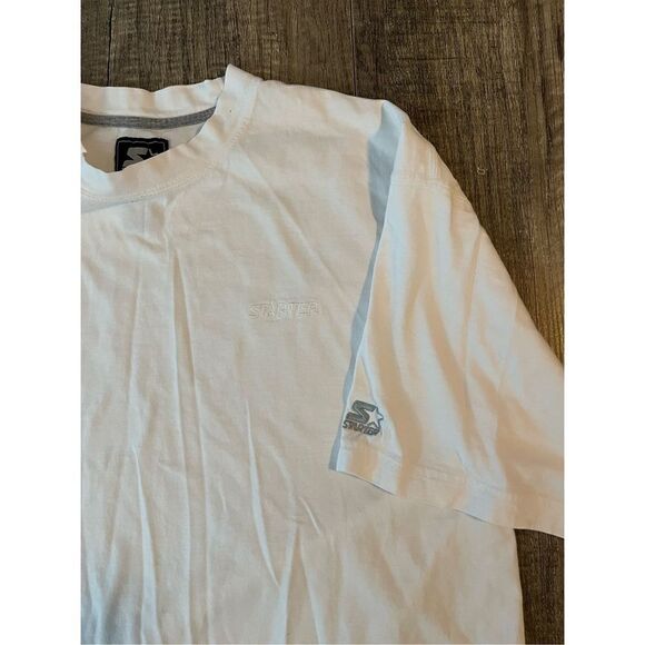 White Embroidered Starter T-shirt XL - Picture 1 of 3